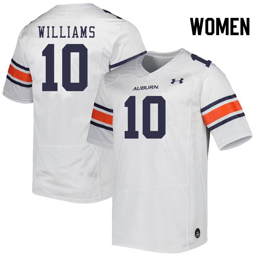 Women #10 Amaris Williams Auburn Tigers College Football Jerseys Stitched-White